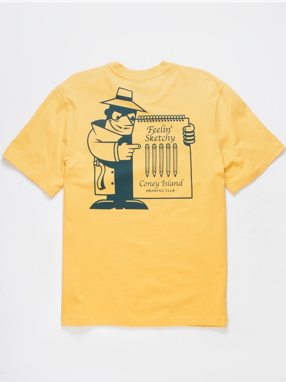 NWT - Coney Island Picnic - Sketchy Tee - Pale Yellow - XL